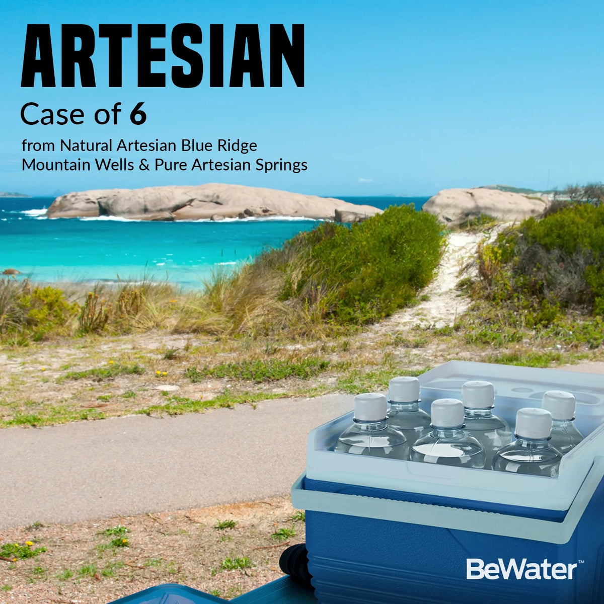 4 cases of 6 Natural Artesian Spring Bottled Drinking Water W315