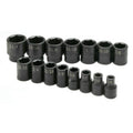 15 Piece 1/2" Drive 6 Point SAE Impact Socket Set D7183