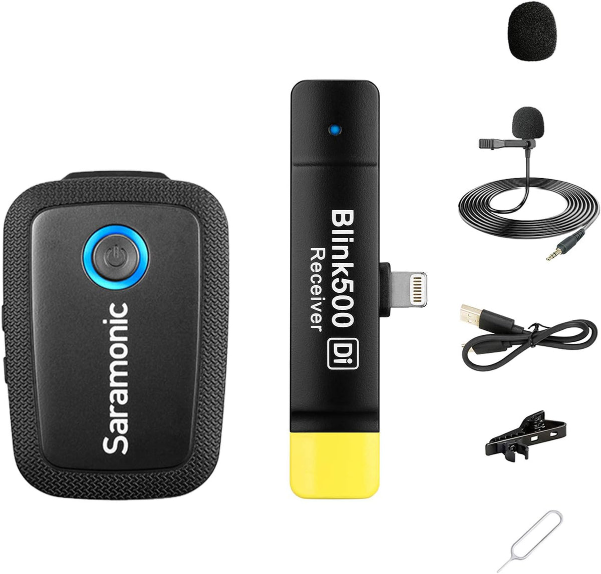 2.4GHz Wireless Lavalier Microphone System with USB-C Receiver L246372