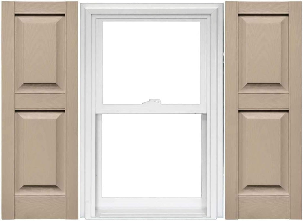 Raised Panel Vinyl Shutters 1 Pair 14.75 x 59 Classic Blue L203091