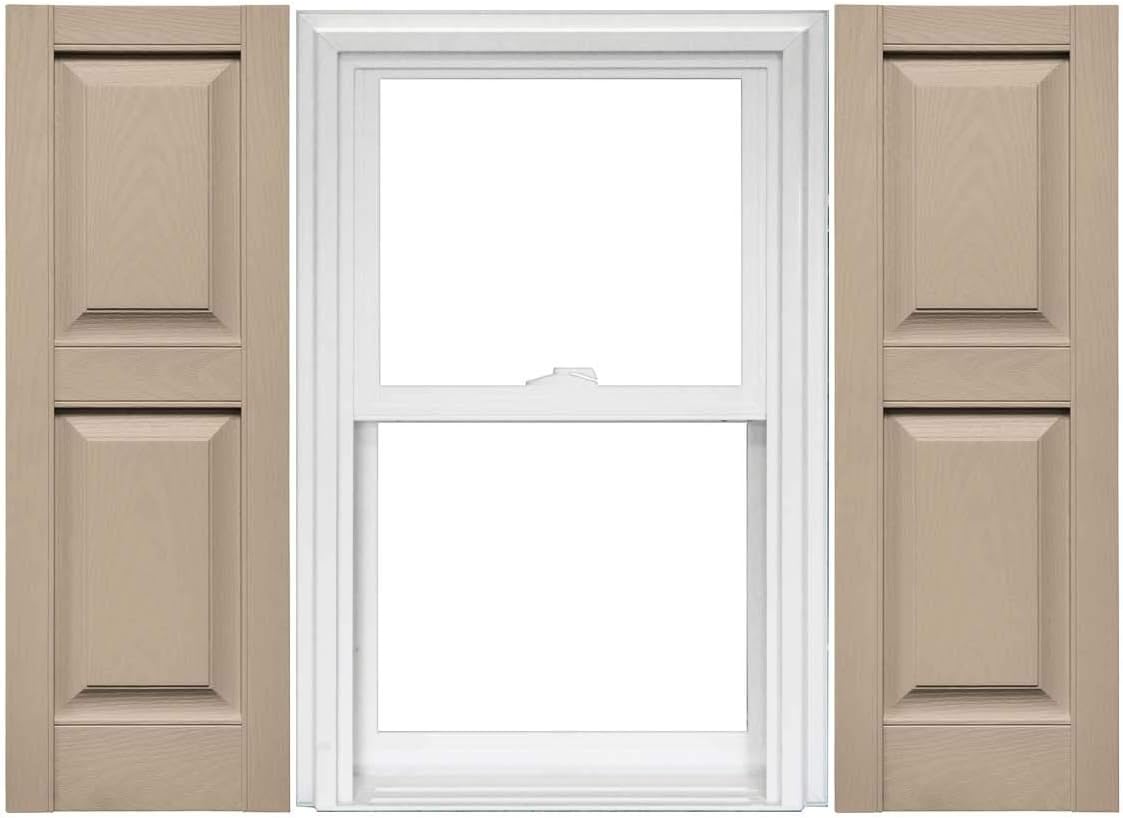 Raised Panel Vinyl Shutters 1 Pair 14.75 x 59 Classic Blue L203091