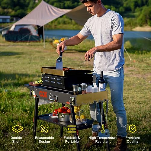 Black Stainless Steel Portable Folding Grill Table K12059