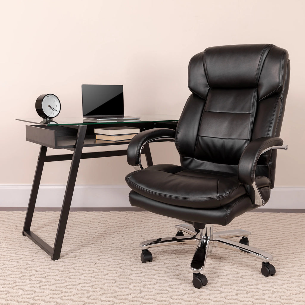 Black LeatherSoft Swivel Executive Office Chair N27276