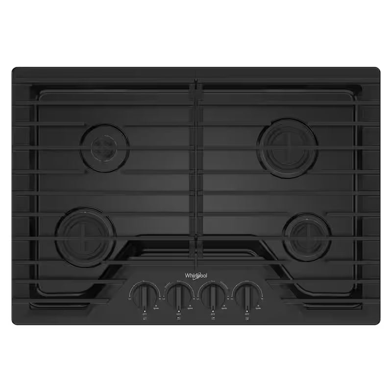 4-Burners Recessed Gas Cooktop in Black V7403