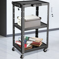 Steel AV Cart Media Cart with Cord Management Height Adjustable W7447