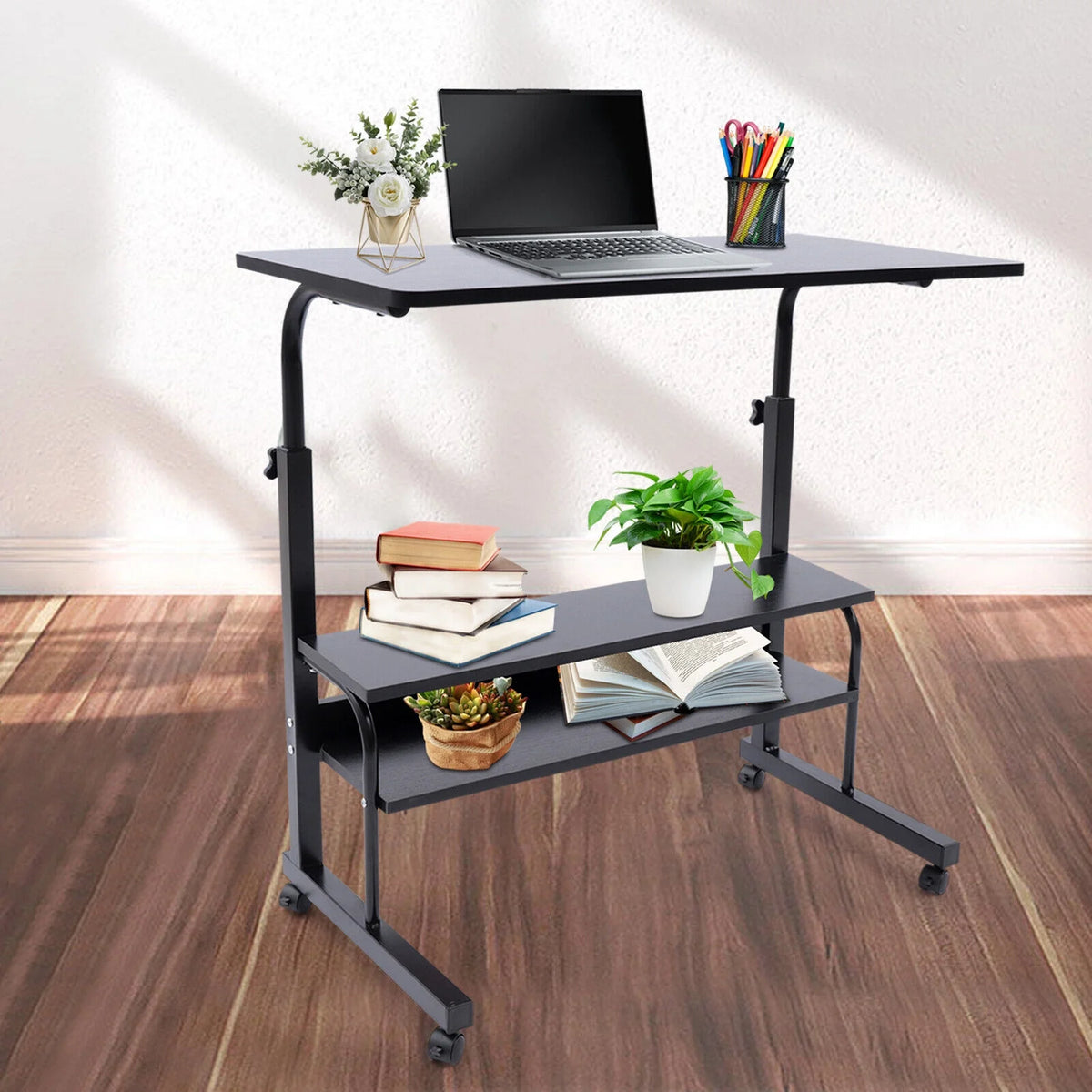 Adjustable Height Desk with Wheels A2902