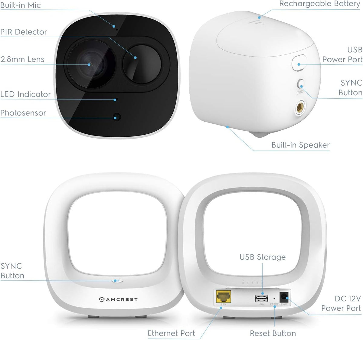 1080P Wireless Outdoor Security Camera System Z6107