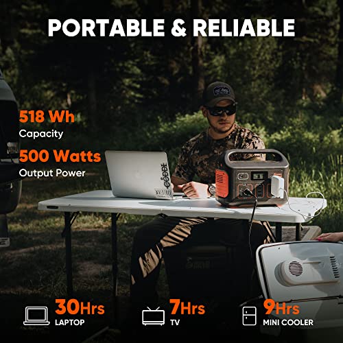 518Wh Portable Lithium Power Station with 110V/500W AC Outlet D518