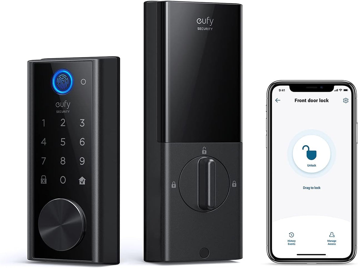 Smart Lock with Fingerprint Scanner and Touchscreen Keypad P419140