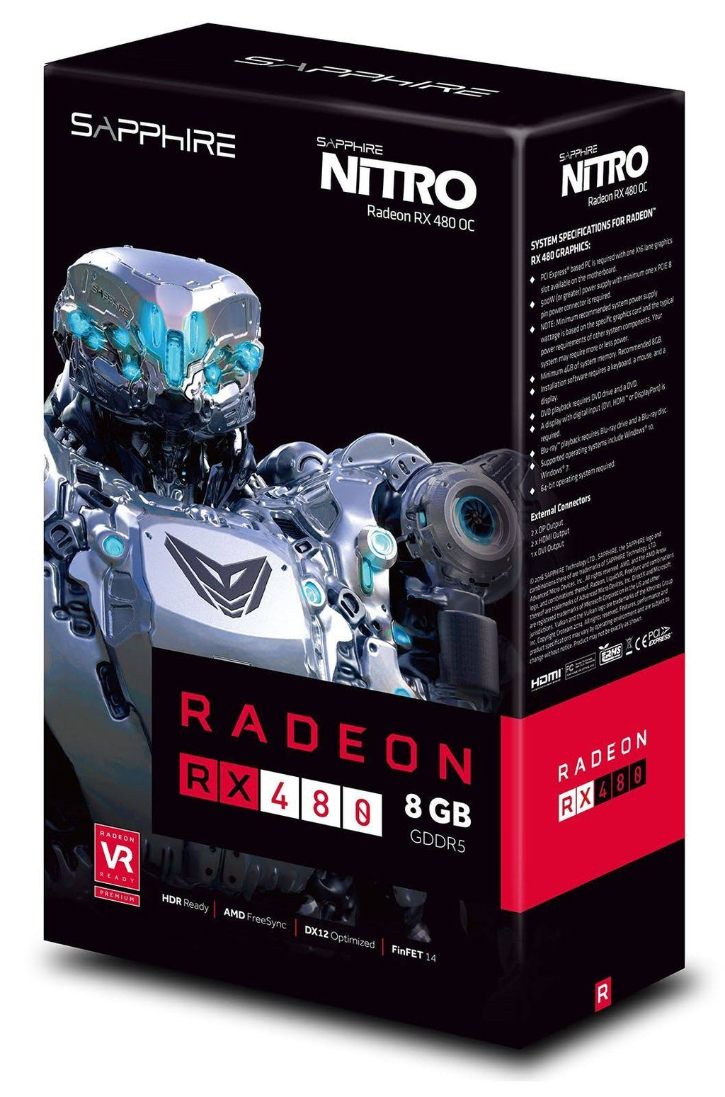 Nitro Radeon RX 480 8g OC Graphic Card C256