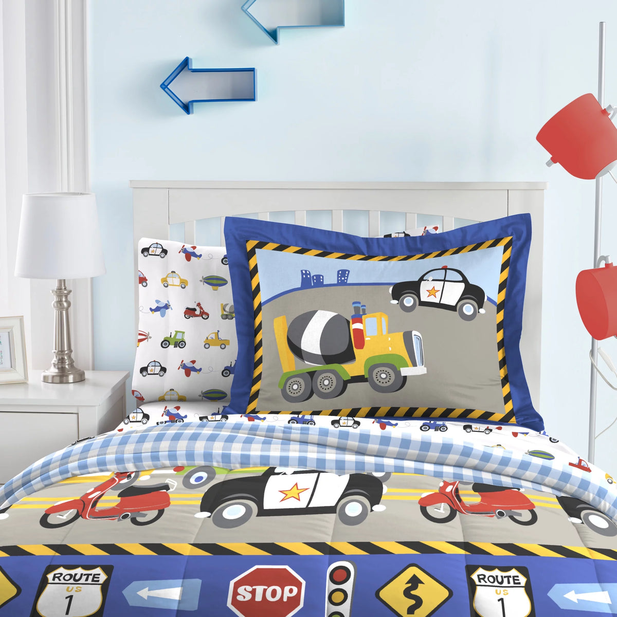 Twin 5 Piece Cotton Polyester Bed-in-a-Bag Z201