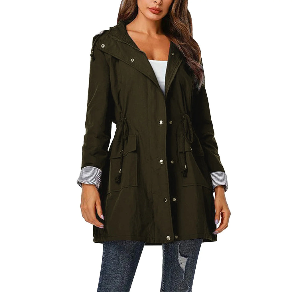 Solid Color Hardshell Jacket Windbreaker Coat U612