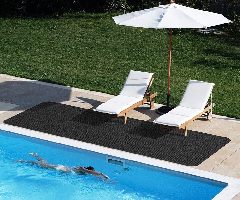 Indoor Outdoor Carpet Runner with Skid-Resistant Rubber Backing T177229