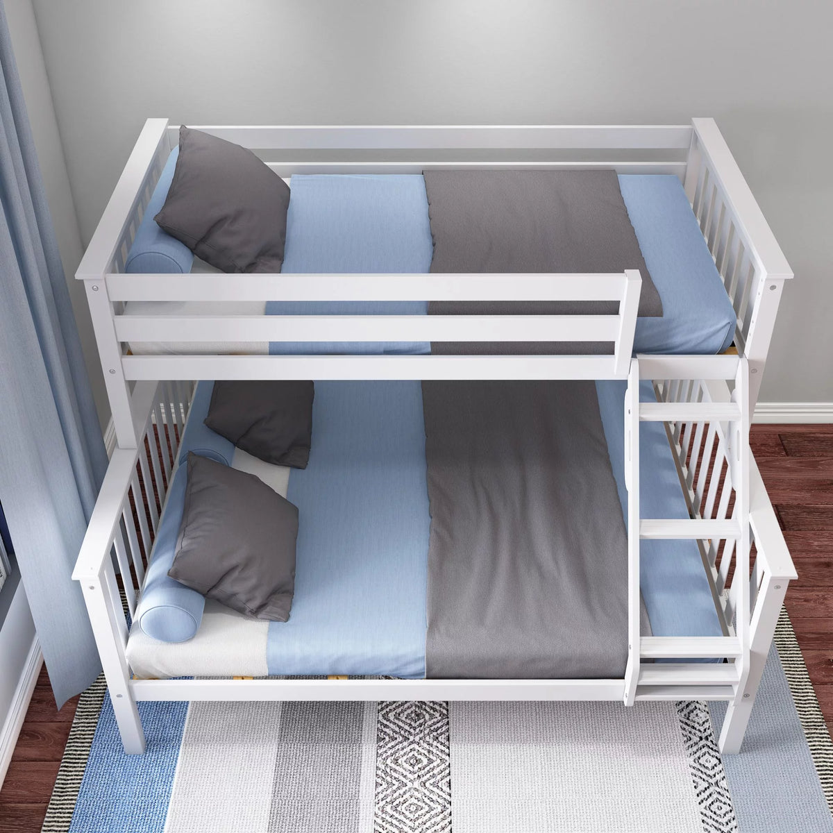 Solid Wood Twin XL over Queen Bunk Bed O931