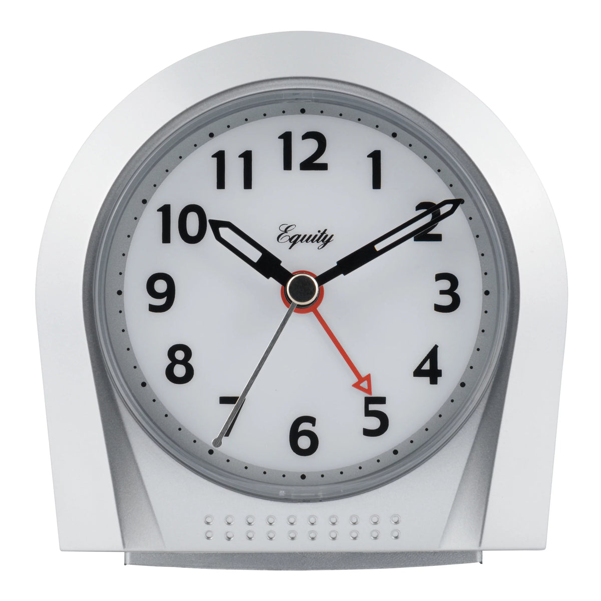 Silver Silent Sweep Night Vision Alarm Tabletop Clock Z643