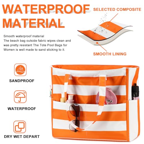 Extra Large Waterproof Beach Tote with Wet Compartment P972978