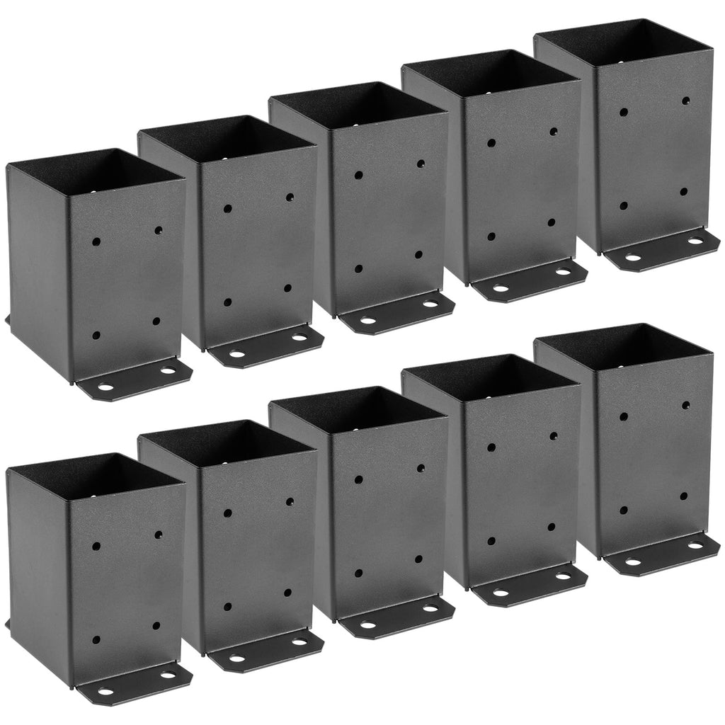 4 x 4 Post Base 10 PCS Black Powder-Coated Steel L769219