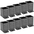 4 x 4 Post Base 10 PCS Black Powder-Coated Steel L769219
