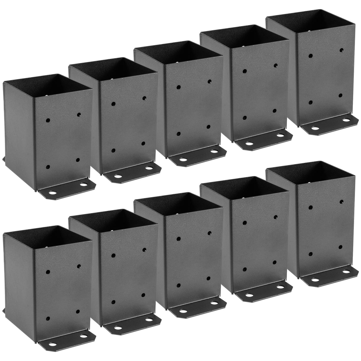 4 x 4 Post Base 10 PCS Black Powder-Coated Steel L769219