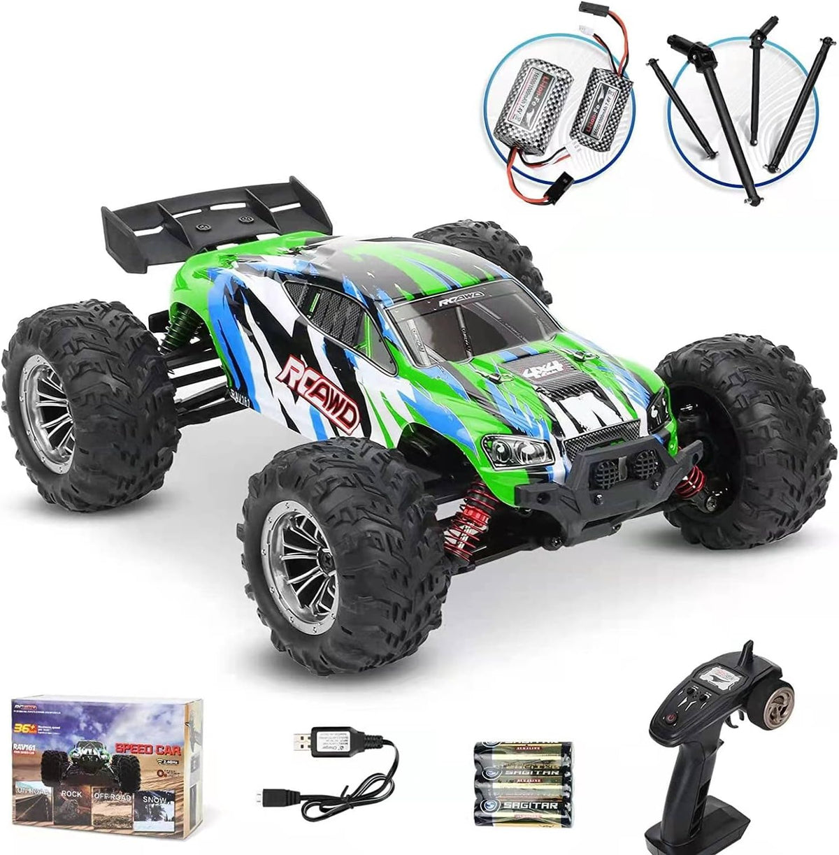 Red 4WD RC Monster Truck U704370