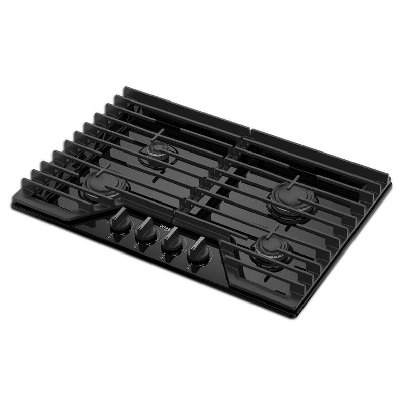 4-Burners Recessed Gas Cooktop in Black V7403
