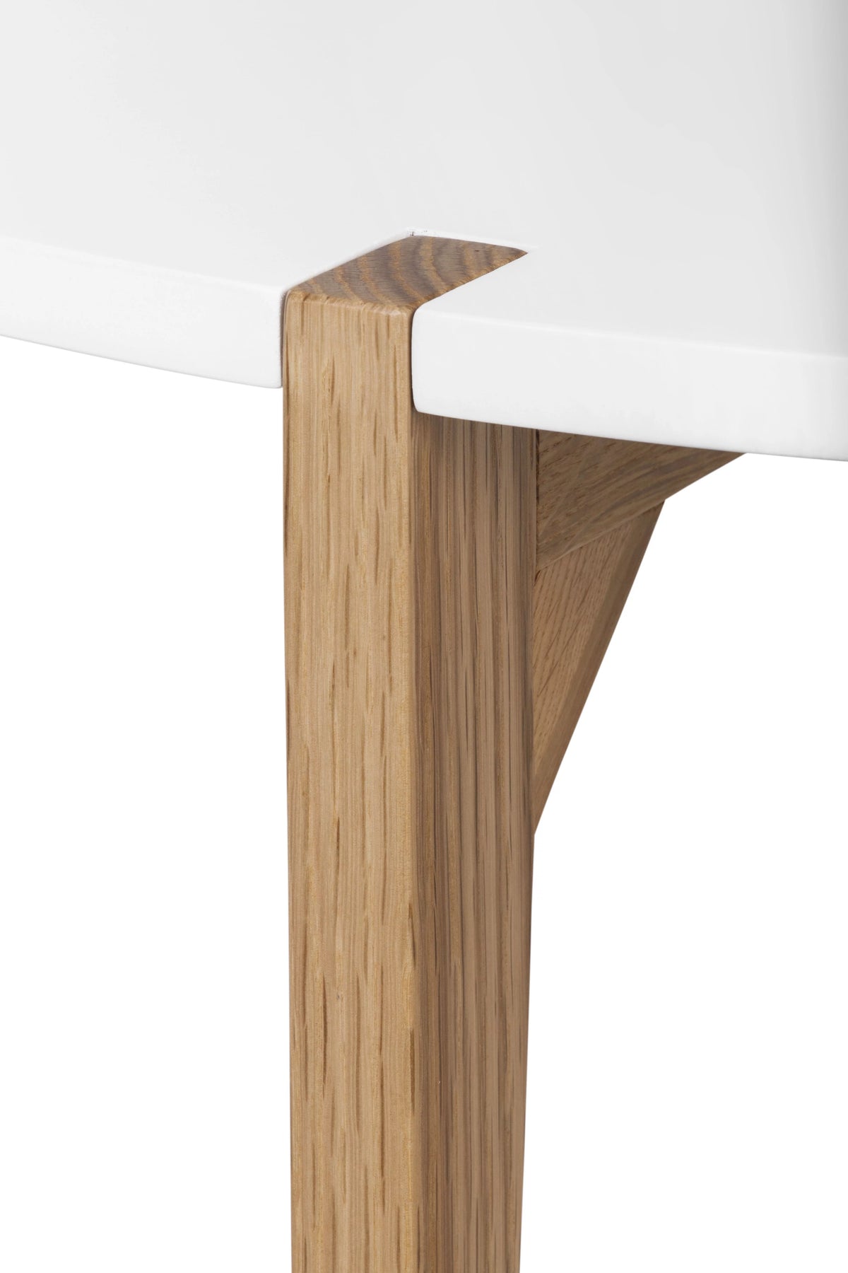 Round Coffee Table Oak and White M4745