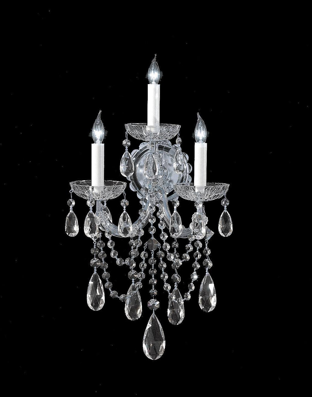 3 Light Sconce, Polished Chrome M9390