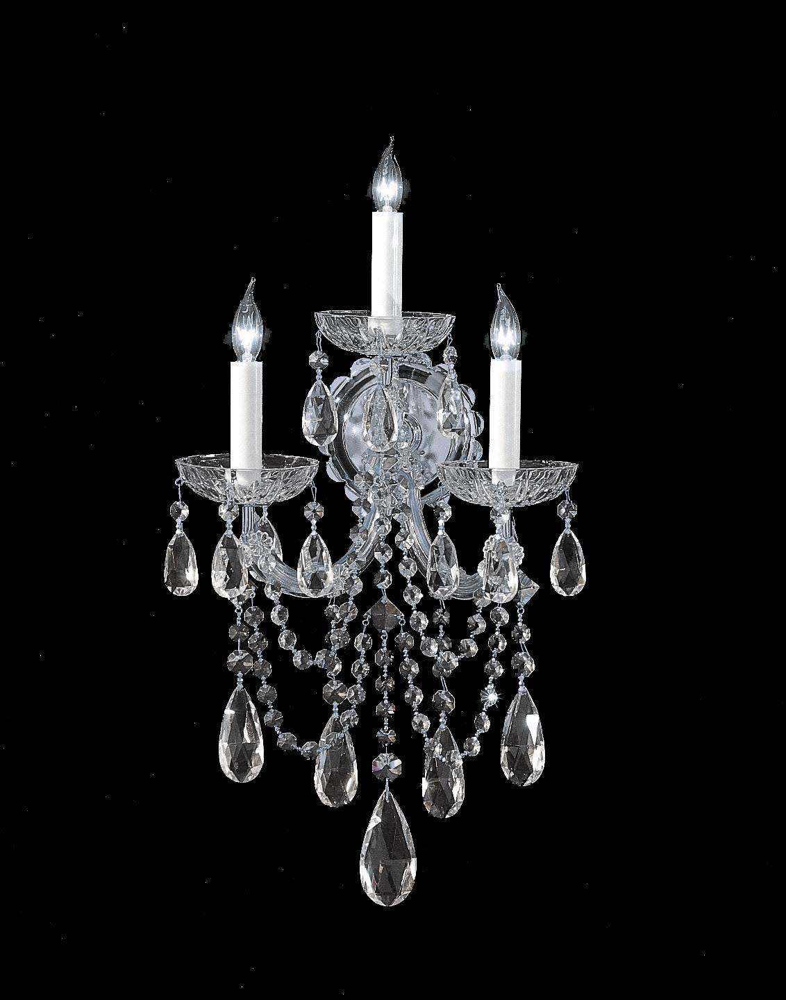 3 Light Sconce, Polished Chrome M9390