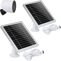 Silver 2PACK Solar Panel for Outdoor Security Camera F489