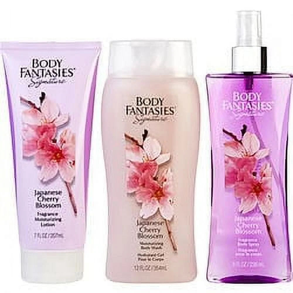 Japanese Cherry Blossom Body Spray, Lotion & Wash Set U77006