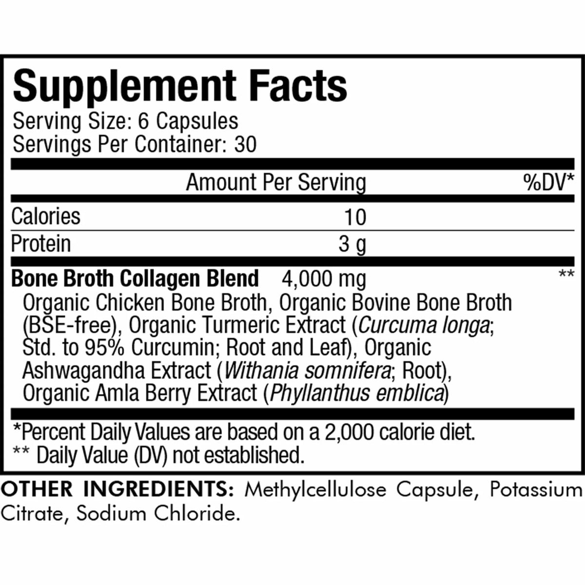 Organic Bovine & Chicken Bone Broth Collagen Capsules R23124