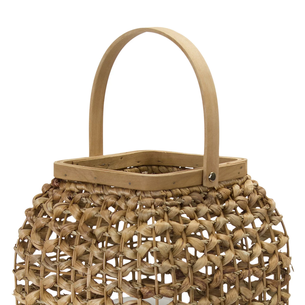 Decorative Lantern 21.5"H Wicker Glass F261657
