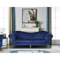 Blue Velvet Sofa F976