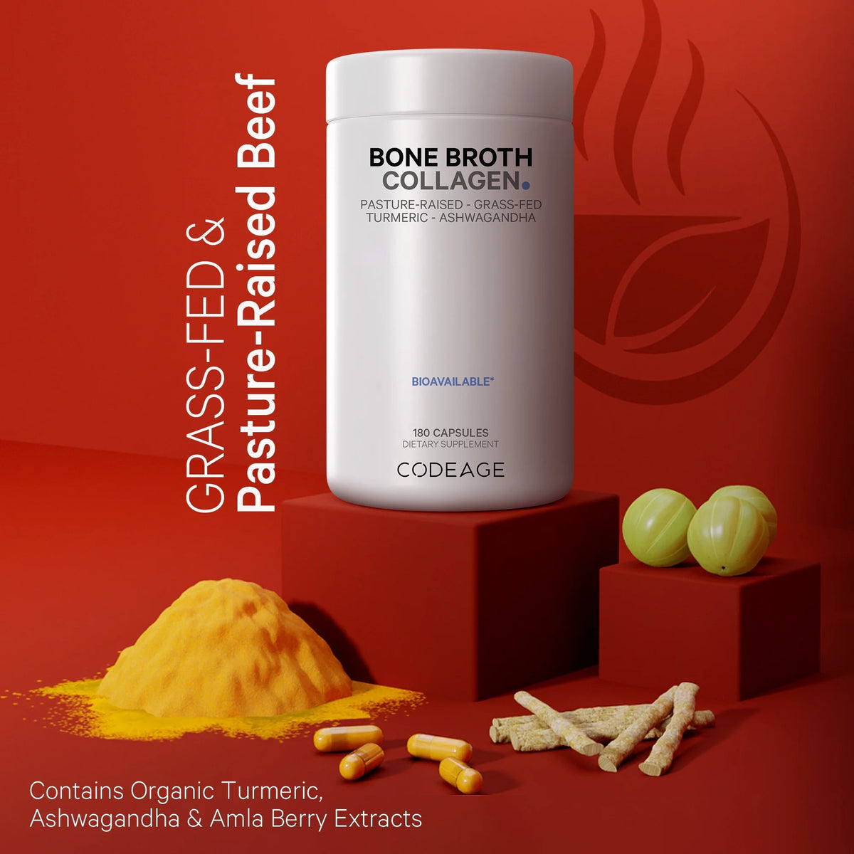 Organic Bovine & Chicken Bone Broth Collagen Capsules R23124