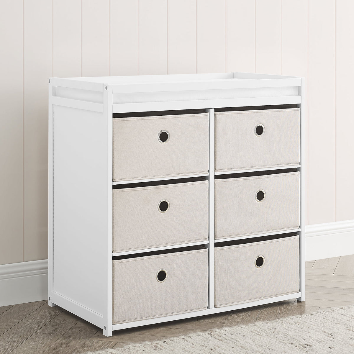Changing Table with Fabric Bins W75799