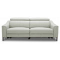Gray Metal and Leather Upholstered Sofa Y96641