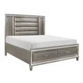 Queen Platform Bed with LED Headboard and 2 Drawer Footboard H287949