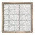 Vinyl Framed Glass Block Window with Clay Colored Vinyl Nailing Fin C9219