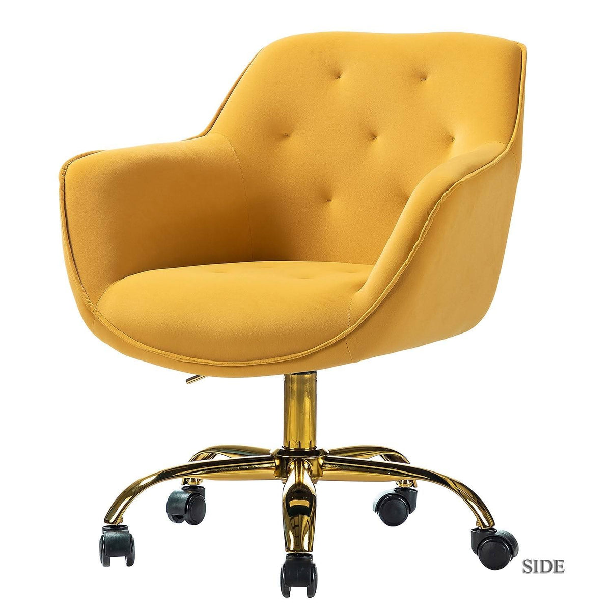 Black Swivel Task Chair with Tufted Back D230
