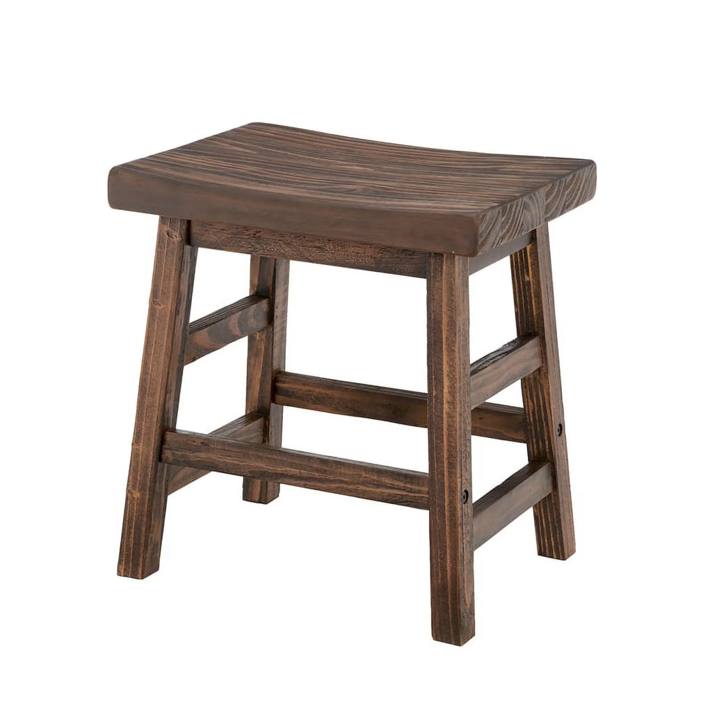 Brown Reclaimed Wood Barstool Set of 3 J328613