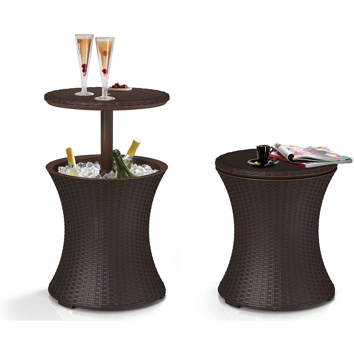 7.5 Gallon Resin Outdoor Beverage Cooler Table H5732