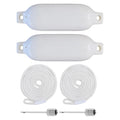 2 Pieces Inflatable PVC Dock Protection Buoy with 2m White Rope C166