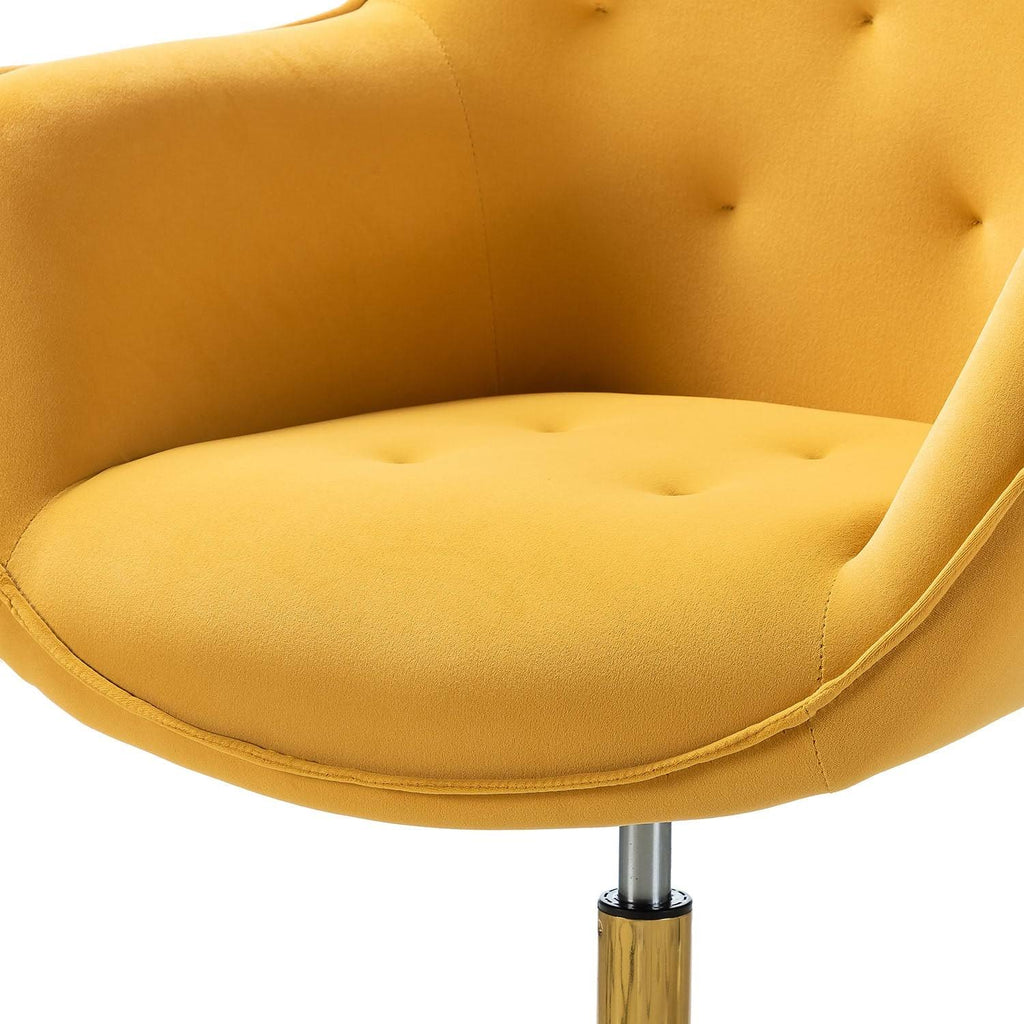 Black Swivel Task Chair with Tufted Back D230