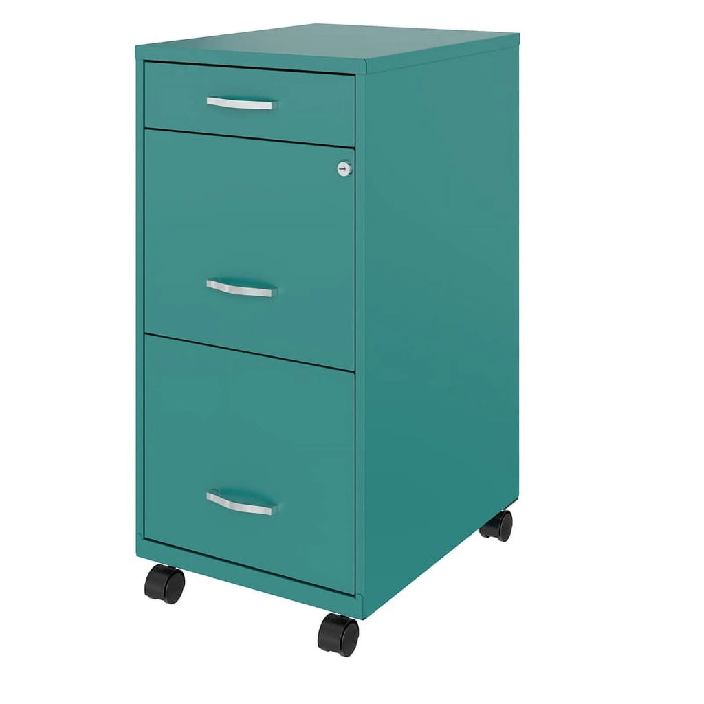 18" Deep 3 Drawer Mobile Metal File Cabinet H12768