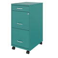 18" Deep 3 Drawer Mobile Metal File Cabinet H12768