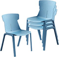 Blue Plastic Stacking Chair 4 pcs N89677