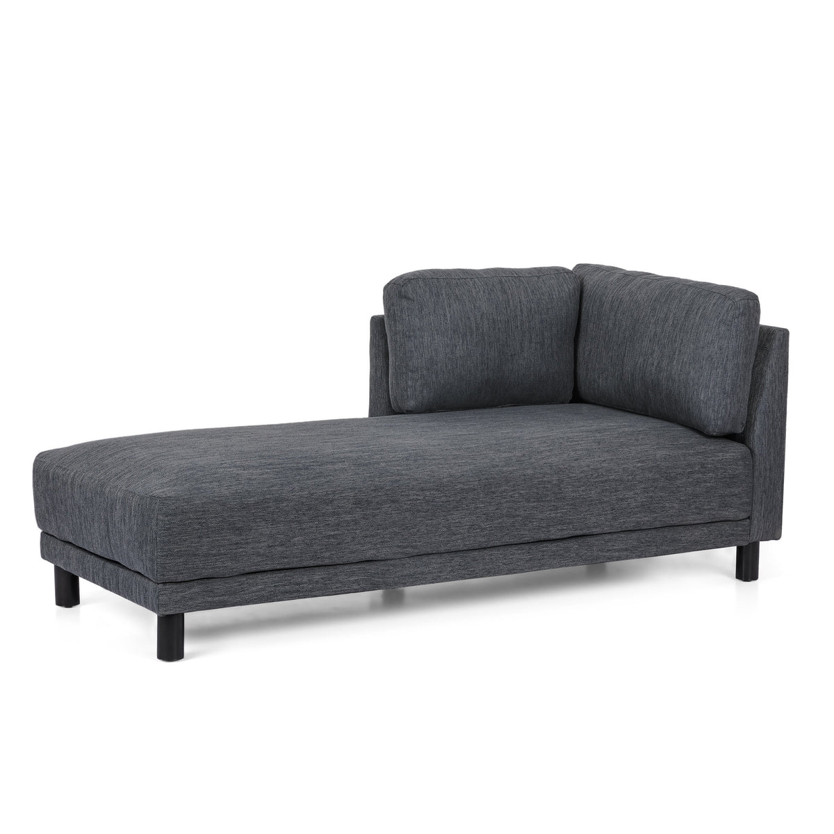 Navy Blue + Black Fabric Chaise Lounge L998425