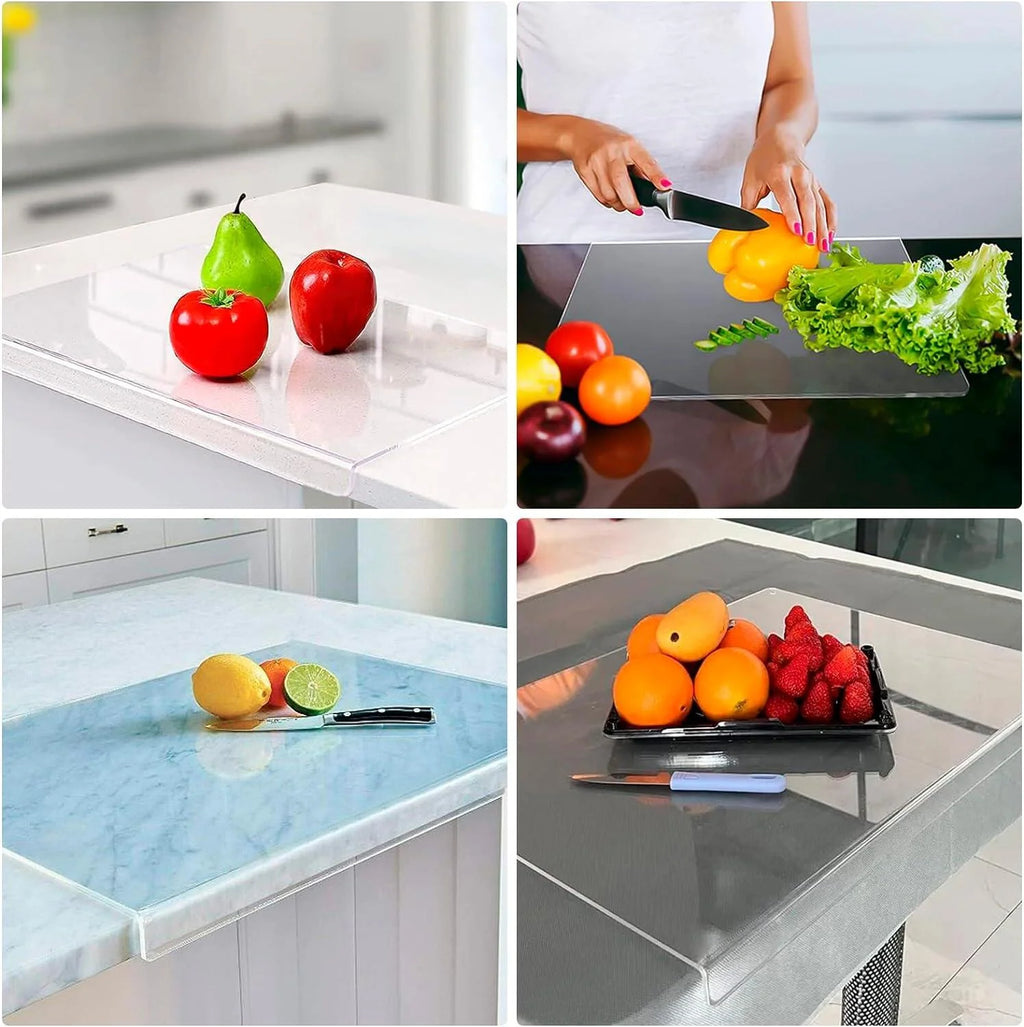 Acrylic Cutting Board with Lip, Transparent 23.6x 17.7in L2465