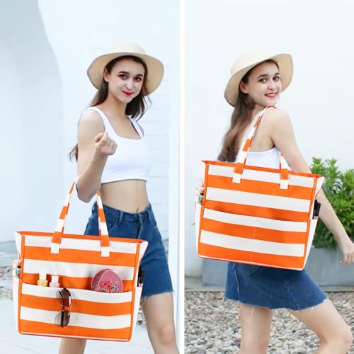 Extra Large Waterproof Beach Tote with Wet Compartment P972978