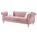 Blush Pink Velvet Chesterfield Sofa M908417